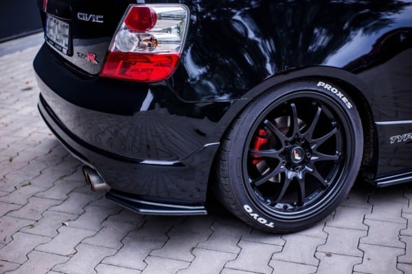 MAXTON DESIGN - Bočné difúzory zadného náraznika HONDA CIVIC EP3 (MK7) TYPE-R/S FACELIFT , Čierny lesk – Obrázok 2