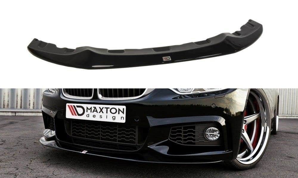 MAXTON DESIGN - Spoiler pod Predný náraznik v.2 for vhodné pre BMW 4 F32 M-PACK (GTS-look) , Čierny lesk
679