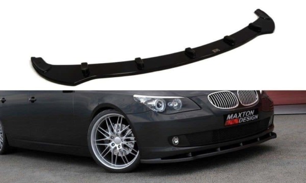 MAXTON DESIGN - Spoiler pod Predný náraznik   vhodné pre BMW 5 E60 / E61 (FACELIFT MODEL) , Čierny lesk