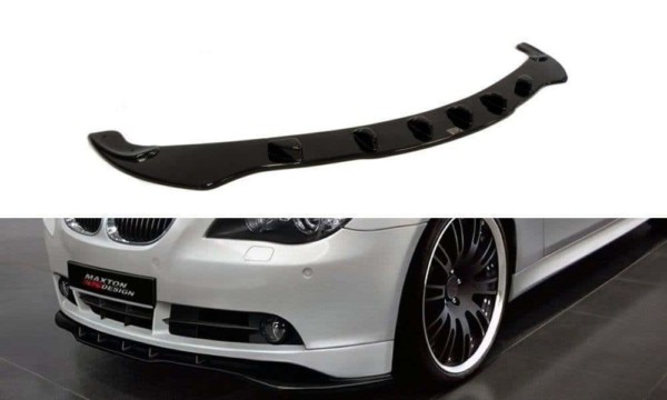 MAXTON DESIGN - Spoiler pod Predný náraznik   vhodné pre BMW 5 E60 / E61 (PREFACE MODEL) , Čierny lesk