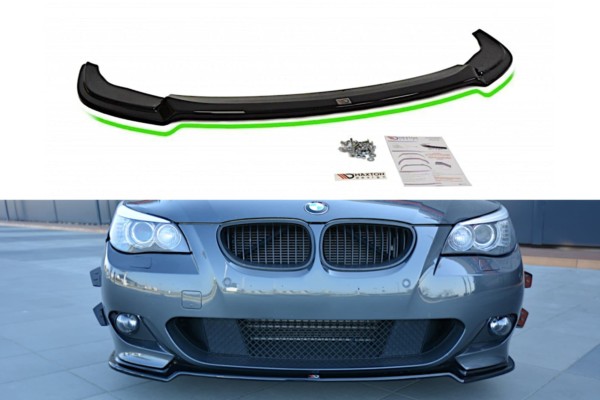 MAXTON DESIGN - Spoiler pod Predný náraznik   for vhodné pre BMW 5 E60/61 M-PACK , Čierny lesk
