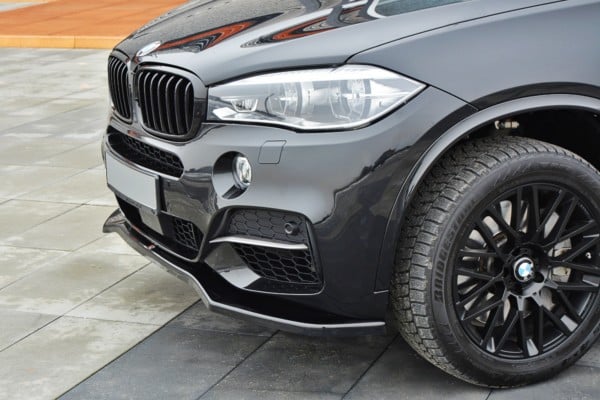 MAXTON DESIGN - Spoiler pod Predný náraznik   V.1 vhodné pre BMW X5 F15 M50d , Čierny lesk – Obrázok 4