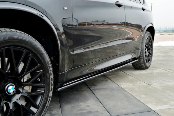 MAXTON DESIGN - Lišty pod prahy BMW X5 F15 M50d , Čierny lesk