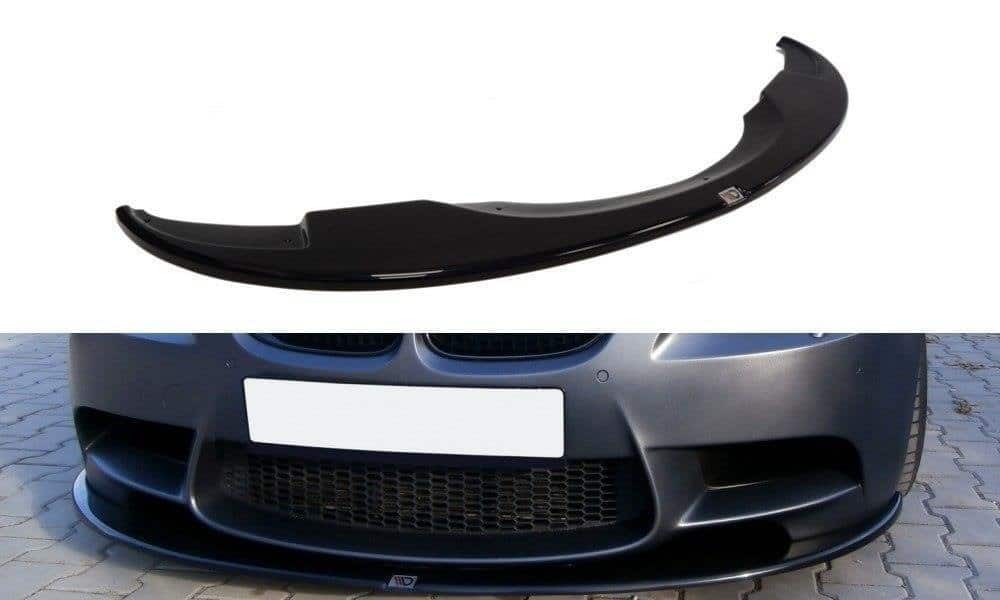 MAXTON DESIGN - Spoiler pod Predný náraznik vhodné pre BMW M3 E92 / E93 (PREFACE MODEL) , Čierny lesk