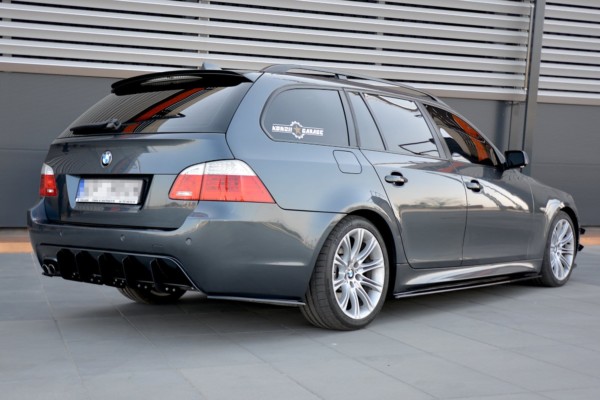 MAXTON DESIGN - Bočné difúzory zadného náraznika for vhodné pre BMW 5 E60/E61 M-PACK , Čierny lesk – Obrázok 3