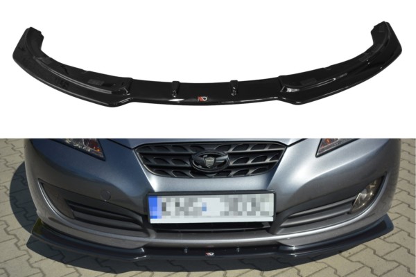 MAXTON DESIGN - Spoiler pod Predný náraznik   HYUNDAI GENESIS COUPĂ‰ MK.1 , Čierny lesk