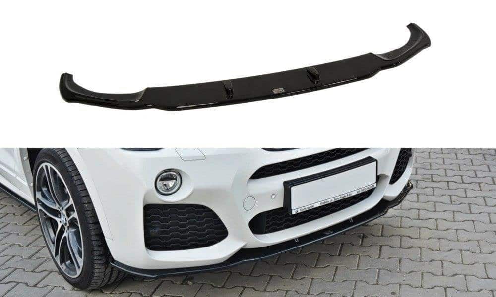 MAXTON DESIGN - Spoiler pod Predný náraznik for vhodné pre BMW X4 M-PACK , Čierny lesk