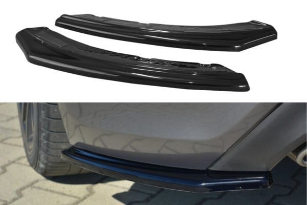 MAXTON DESIGN - Bočné difúzory zadného náraznika HYUNDAI GENESIS COUPĂ‰ MK.1 , Čierny lesk