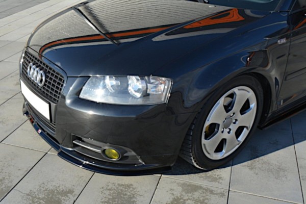 MAXTON DESIGN - Spoiler pod Predný náraznik Audi A3 8P S-Line , Čierny lesk – Obrázok 3