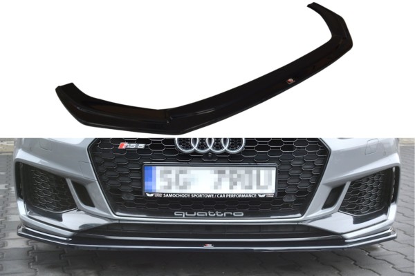 MAXTON DESIGN - Spoiler pod Predný náraznik   V.2 Audi RS5 F5 Coupe / Sportback , Čierny lesk
