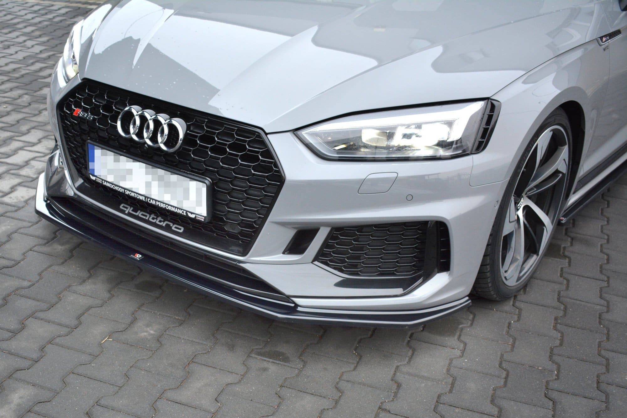 MAXTON DESIGN - Spoiler pod Predný náraznik V.2 Audi RS5 F5 Coupe / Sportback , Čierny lesk – Obrázok 5