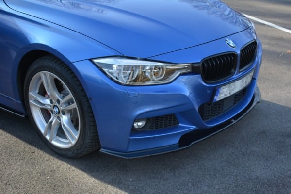 MAXTON DESIGN - Spoiler pod Predný náraznik vhodné pre BMW 3-SERIES F30 FL SEDAN M-SPORT , Čierny lesk – Obrázok 3