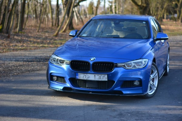 MAXTON DESIGN - Spoiler pod Predný náraznik vhodné pre BMW 3-SERIES F30 FL SEDAN M-SPORT , Čierny lesk – Obrázok 5