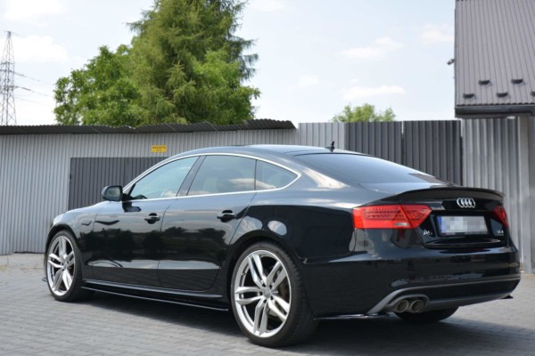 MAXTON DESIGN - Bočné difúzory zadného náraznika Audi A5 S-Line 8T FL Sportback , Čierny lesk – Obrázok 4