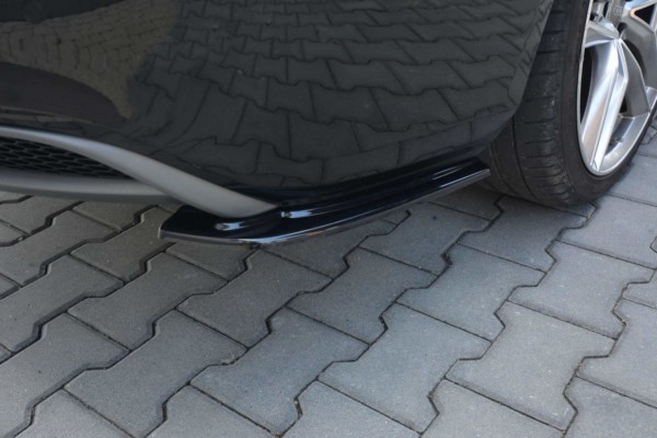 MAXTON DESIGN - Bočné difúzory zadného náraznika Audi A5 S-Line 8T FL Sportback , Čierny lesk