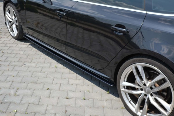 MAXTON DESIGN - Lišty pod prahy Audi S5 / A5 / A5 S-Line 8T / 8T FL Sportback , Čierny lesk