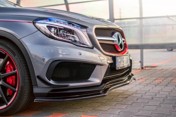 MAXTON DESIGN - Spoiler pod Predný náraznik   MERCEDES-BENZ GLA 45 AMG SUV (X156) PREFACE , Čierny lesk – Obrázok 3