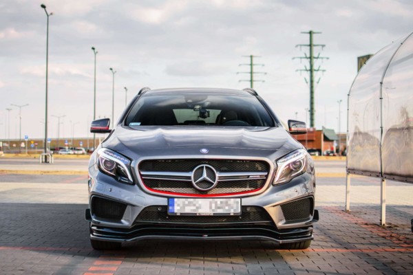 MAXTON DESIGN - Spoiler pod Predný náraznik   MERCEDES-BENZ GLA 45 AMG SUV (X156) PREFACE , Čierny lesk – Obrázok 5