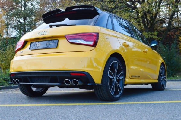 MAXTON DESIGN - Stredový spoiler pod zadný náraznik Audi S1 8X , Čierny lesk – Obrázok 4