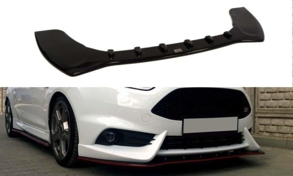 MAXTON DESIGN - Spoiler pod Predný náraznik   Ford Fiesta ST Mk7 FL (Fit Maxton Design Bumper) , Čierny lesk