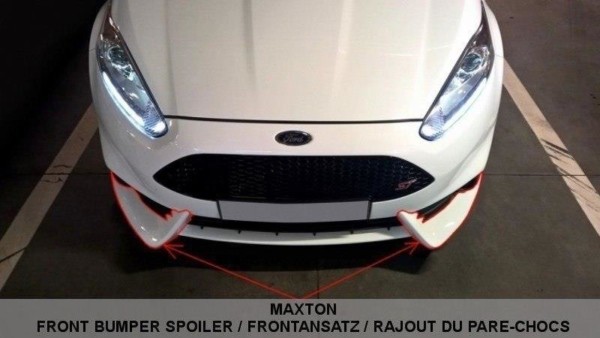 MAXTON DESIGN - Spoiler pod Predný náraznik   Ford Fiesta ST Mk7 FL (Fit Maxton Design Bumper) , Čierny lesk – Obrázok 4