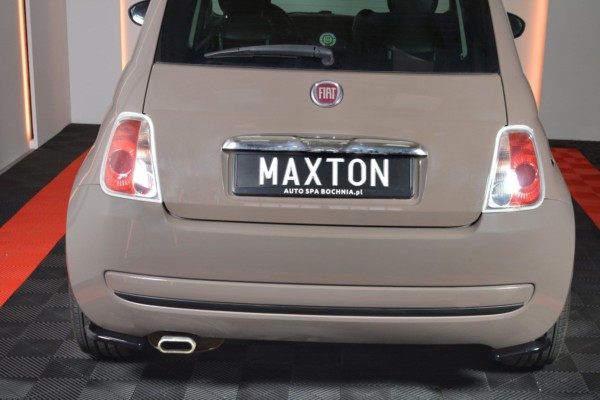 MAXTON DESIGN - Bočné difúzory zadného náraznika FIAT 500 HATCHBACK PREFACE , Čierny lesk – Obrázok 3