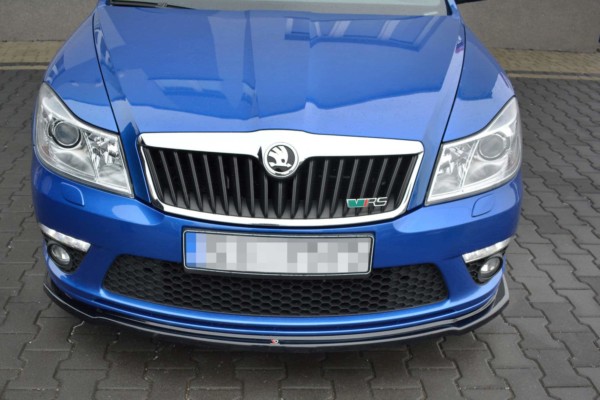 MAXTON DESIGN - Spoiler pod Predný náraznik   V.2 Skoda Octavia RS Mk2 FL , Čierny lesk – Obrázok 2