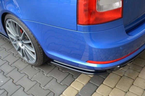 MAXTON DESIGN - Bočné difúzory zadného náraznika Skoda Octavia RS Mk2 / Mk2 FL Sedan / Combi , Čierny lesk – Obrázok 2