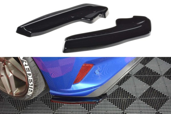 MAXTON DESIGN - Bočné difúzory zadného náraznika V.1 Ford Focus ST-Line , Čierny lesk