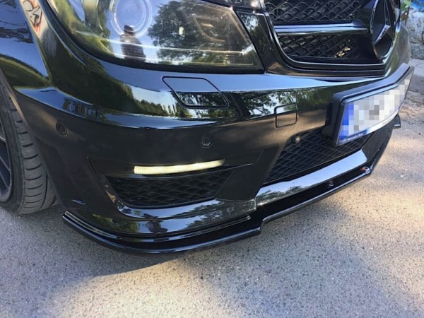 MAXTON DESIGN - Spoiler pod Predný náraznik   MERCEDES-BENZ AMG C63 W204 FACELIFT , Čierny lesk – Obrázok 2