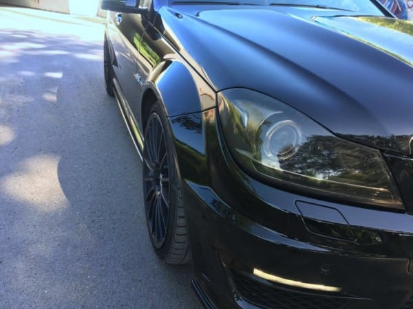 MAXTON DESIGN - Lišty pod prahy MERCEDES-BENZ AMG C63 W204 FACELIFT , Čierny lesk – Obrázok 2