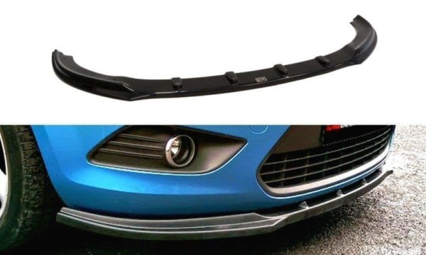 MAXTON DESIGN - Spoiler pod Predný náraznik   FORD FOCUS II FACELIFT , Čierny lesk