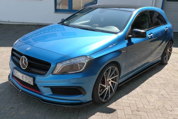 MAXTON DESIGN - Spoiler pod Predný náraznik   MERCEDES-BENZ W176 AMG-LINE PREFACE , Čierny lesk – Obrázok 3