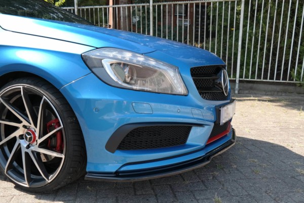 MAXTON DESIGN - Spoiler pod Predný náraznik   MERCEDES-BENZ W176 AMG-LINE PREFACE , Čierny lesk – Obrázok 2