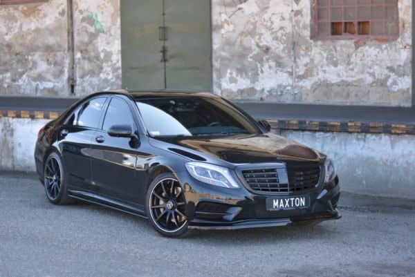 MAXTON DESIGN - Spoiler pod Predný náraznik   V.1 MERCEDES-BENZ S-CLASS AMG-LINE W222 , Čierny lesk – Obrázok 2