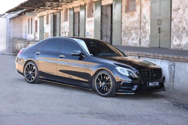 MAXTON DESIGN - Lišty pod prahy MERCEDES-BENZ S-CLASS AMG-LINE W222 , Čierny lesk – Obrázok 2