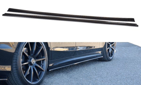 MAXTON DESIGN - Lišty pod prahy MERCEDES-BENZ S-CLASS AMG-LINE W222 , Čierny lesk