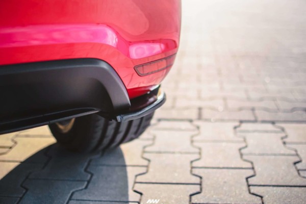 MAXTON DESIGN - Bočné difúzory zadného náraznika VOLKSWAGEN POLO MK5 GTI 6R PREFACE , Čierny lesk