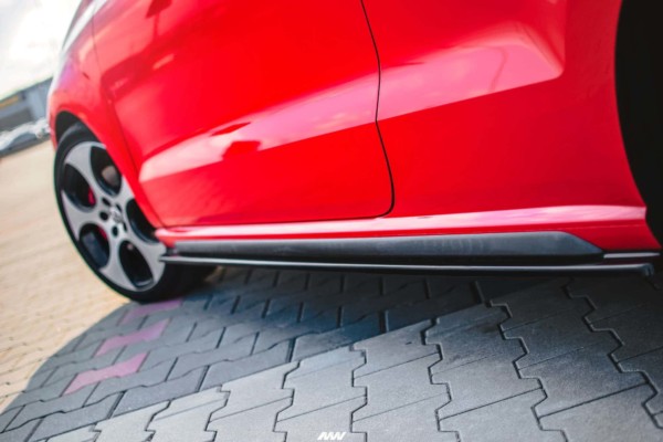 MAXTON DESIGN - Lišty pod prahy VOLKSWAGEN POLO MK5 GTI 6R PREFACE , Čierny lesk – Obrázok 2