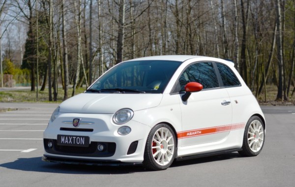 MAXTON DESIGN - Lišty pod prahy FIAT 500 ABARTH MK1 , Čierny lesk – Obrázok 2