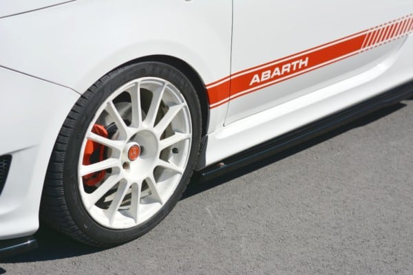 MAXTON DESIGN - Lišty pod prahy FIAT 500 ABARTH MK1 , Čierny lesk – Obrázok 3