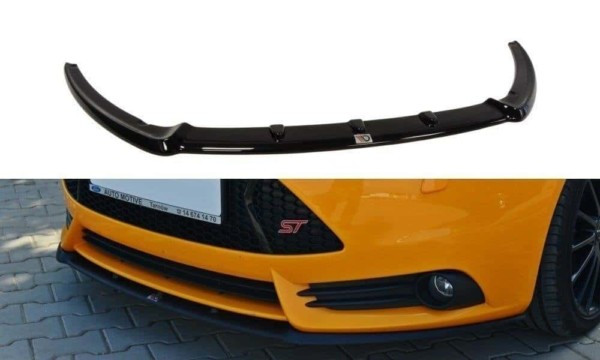MAXTON DESIGN - Spoiler pod Predný náraznik   Ford Focus ST Mk3 (Cupra) , Čierny lesk