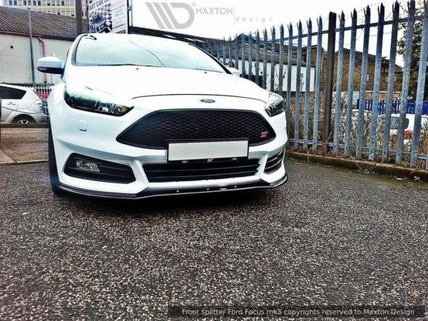 MAXTON DESIGN - Spoiler pod Predný náraznik   V.1 Ford Focus ST Mk3 FL , Čierny lesk – Obrázok 4