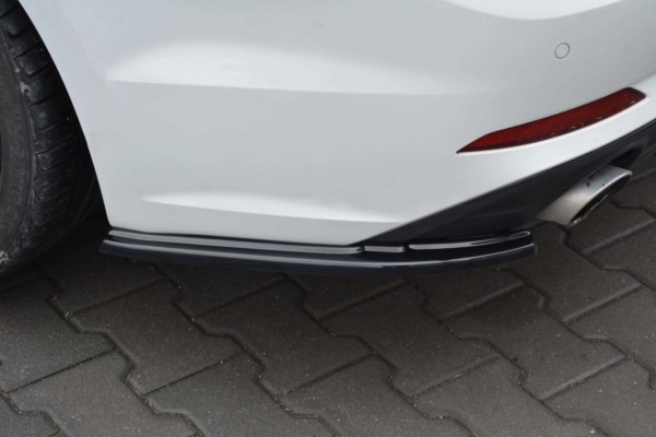 MAXTON DESIGN - Bočné difúzory zadného náraznika Audi A5 S-Line F5 Sportback , Čierny lesk – Obrázok 2