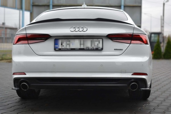 MAXTON DESIGN - Bočné difúzory zadného náraznika Audi A5 S-Line F5 Sportback , Čierny lesk – Obrázok 3