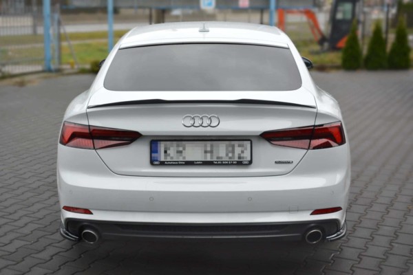MAXTON DESIGN - Bočné difúzory zadného náraznika Audi A5 S-Line F5 Sportback , Čierny lesk – Obrázok 4