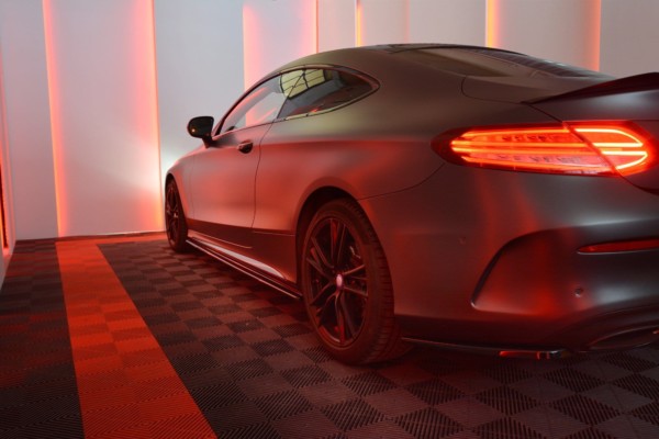MAXTON DESIGN - Lišty pod prahy MERCEDES- BENZ C-CLASS W205 COUPE AMG-LINE , Čierny lesk – Obrázok 2