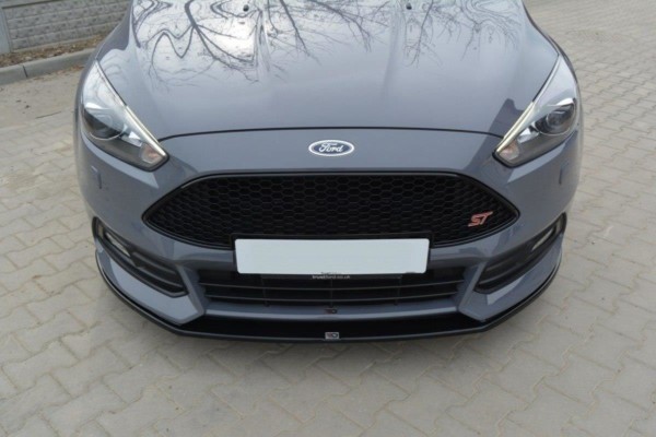 MAXTON DESIGN - Spoiler pod Predný náraznik   V.2 Ford Focus ST Mk3 FL , Čierny lesk – Obrázok 2