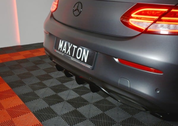 MAXTON DESIGN - Difúzor zadného náraznika  MERCEDES- BENZ C-CLASS W205 COUPE AMG-LINE , Čierny lesk – Obrázok 2