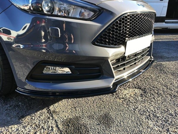 MAXTON DESIGN - Spoiler pod Predný náraznik   V.3 Ford Focus ST Mk3 FL , Čierny lesk – Obrázok 2